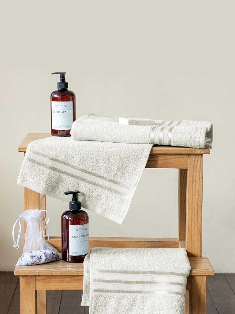 Комплект махровых полотенец "Элегант", молочный, Унисон 0