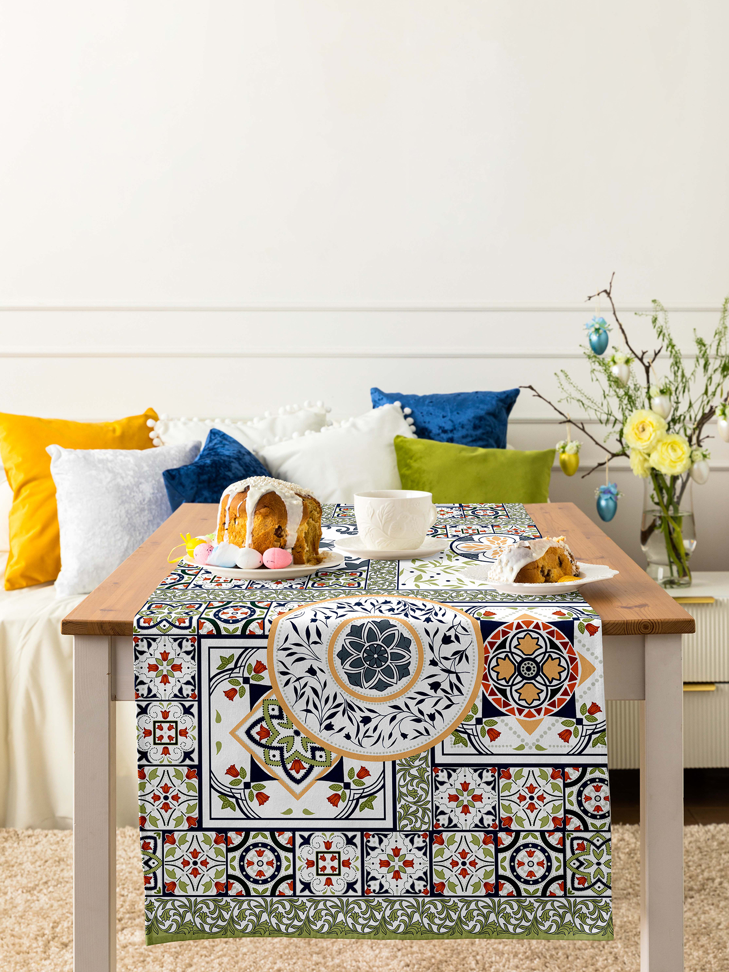 Скатерть-дорожка "Азулежу", Mia Cara 2