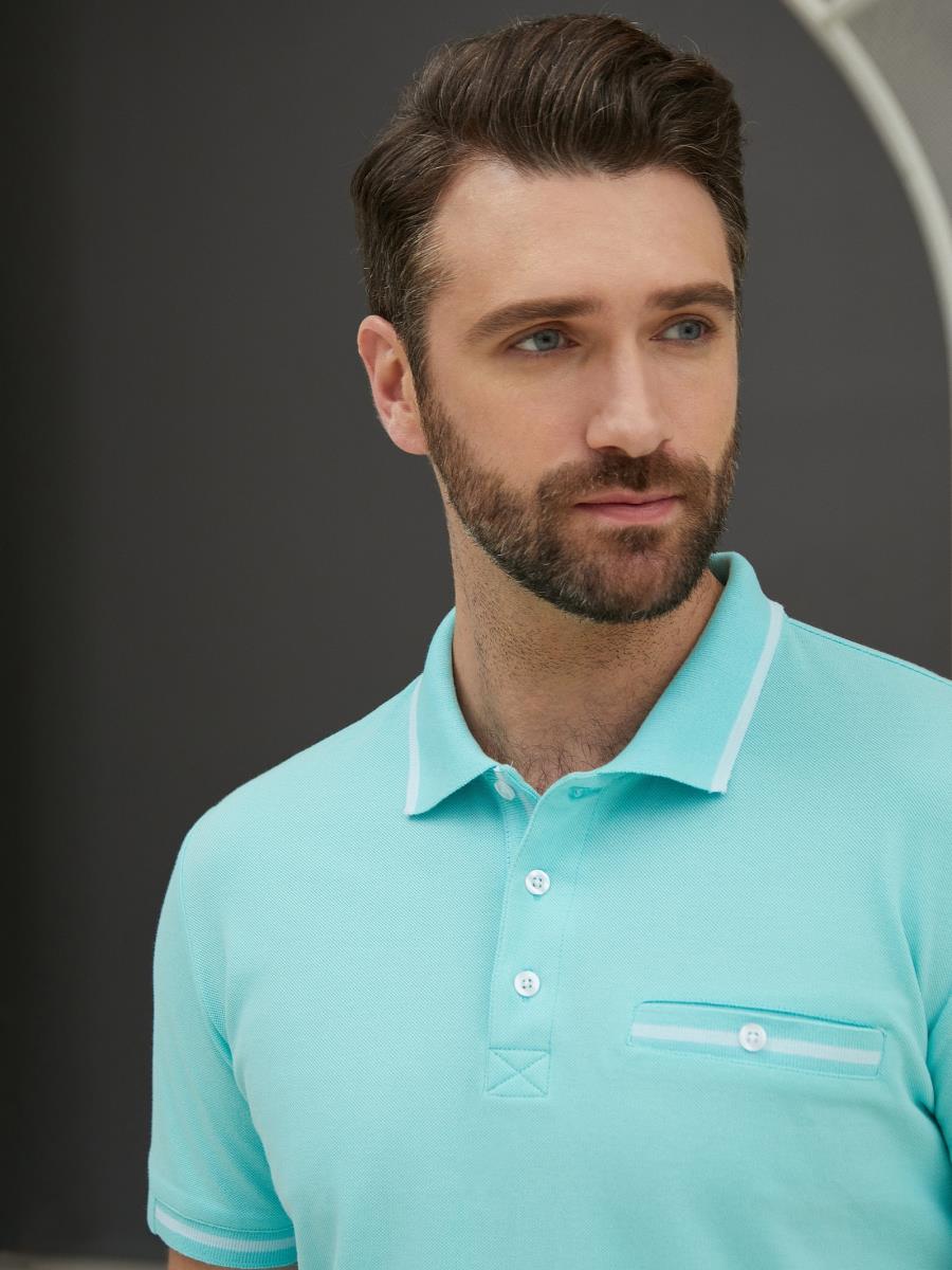 Футболка-поло "Sea Breeze", ментоловый, BeGood 2