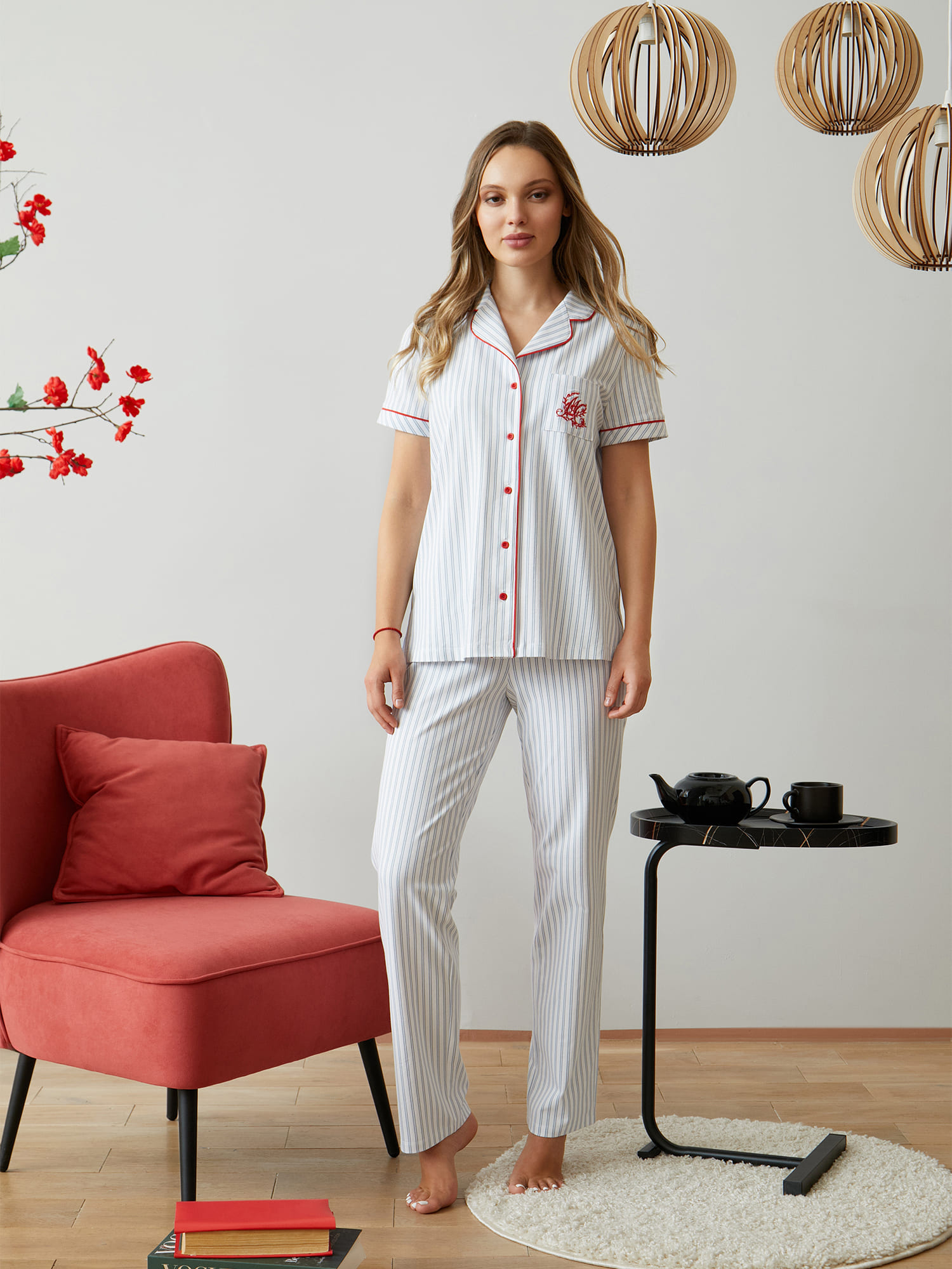 Пижама Mia Cara Голубая полоска 0