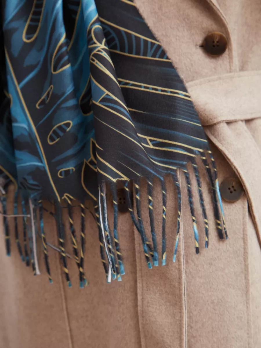 Шарф Mia Cara Тропические листья (зеленый) 2