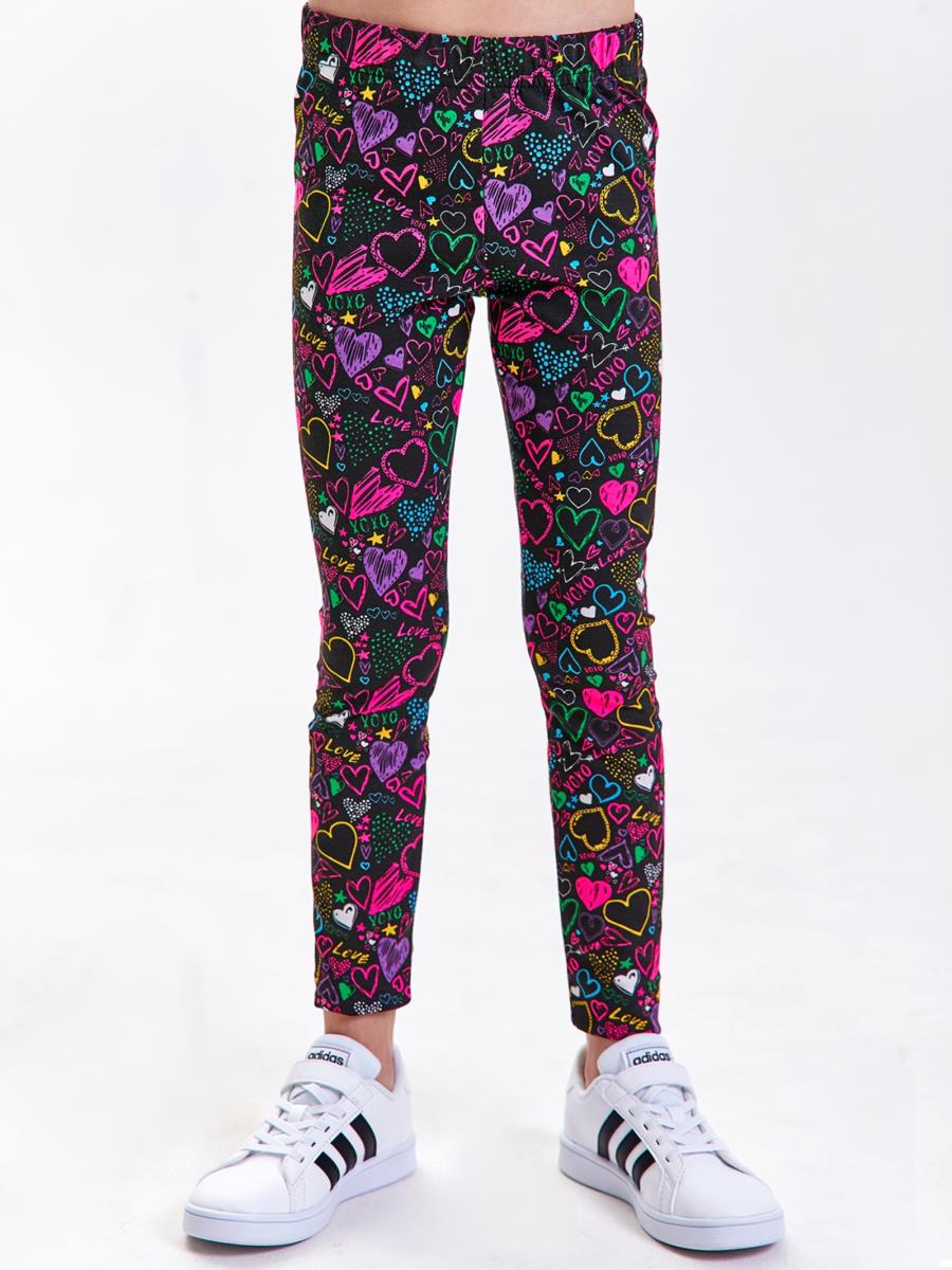 

Брюки LEGGINGS Черный Сердечки