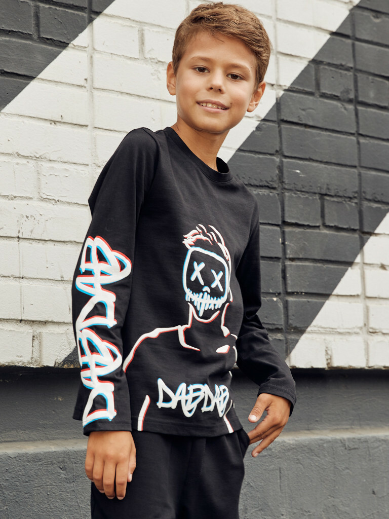 Лонгслив "DABDANCE", черный, Juno 4