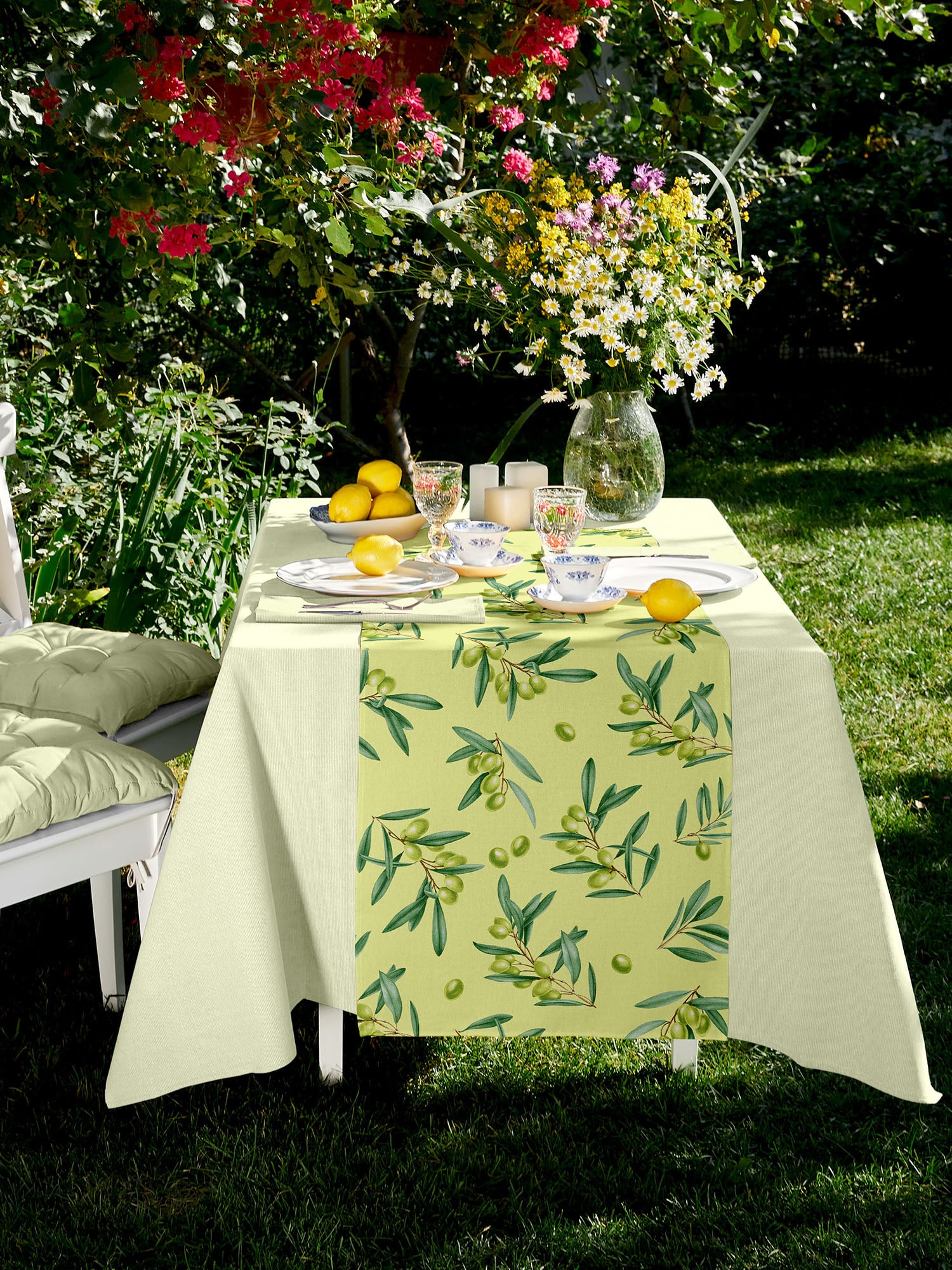 Скатерть-дорожка Унисон Olive 1