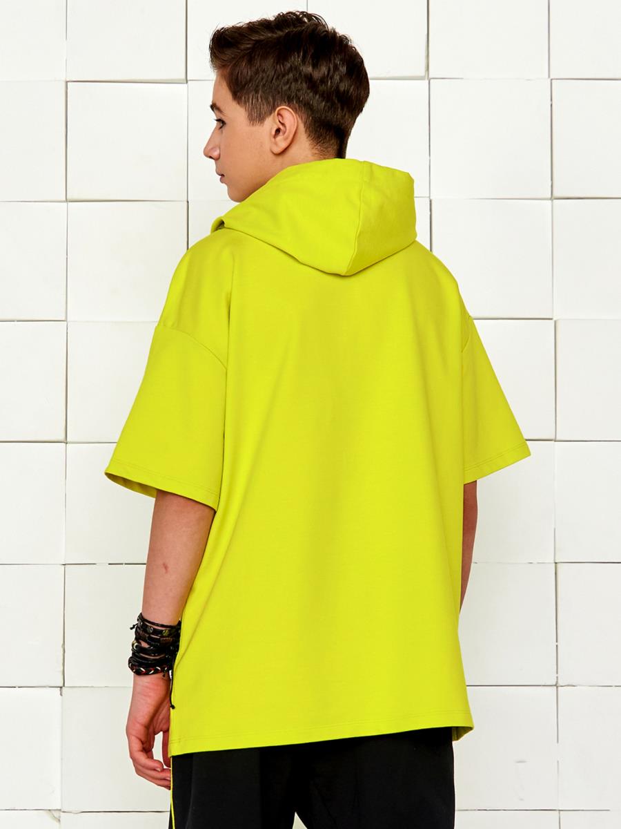 Худи-футболка с капюшоном MAD GAME Лайм, Juno 2