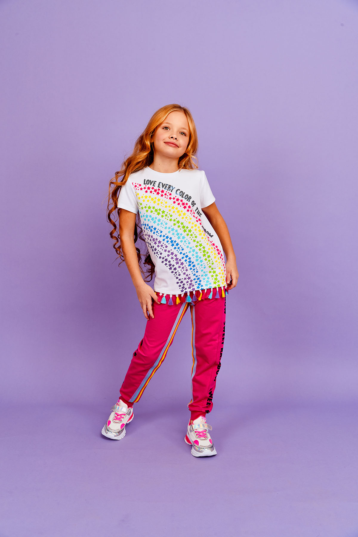 Футболка с бахромой "Sweet Rainbow", Juno 1