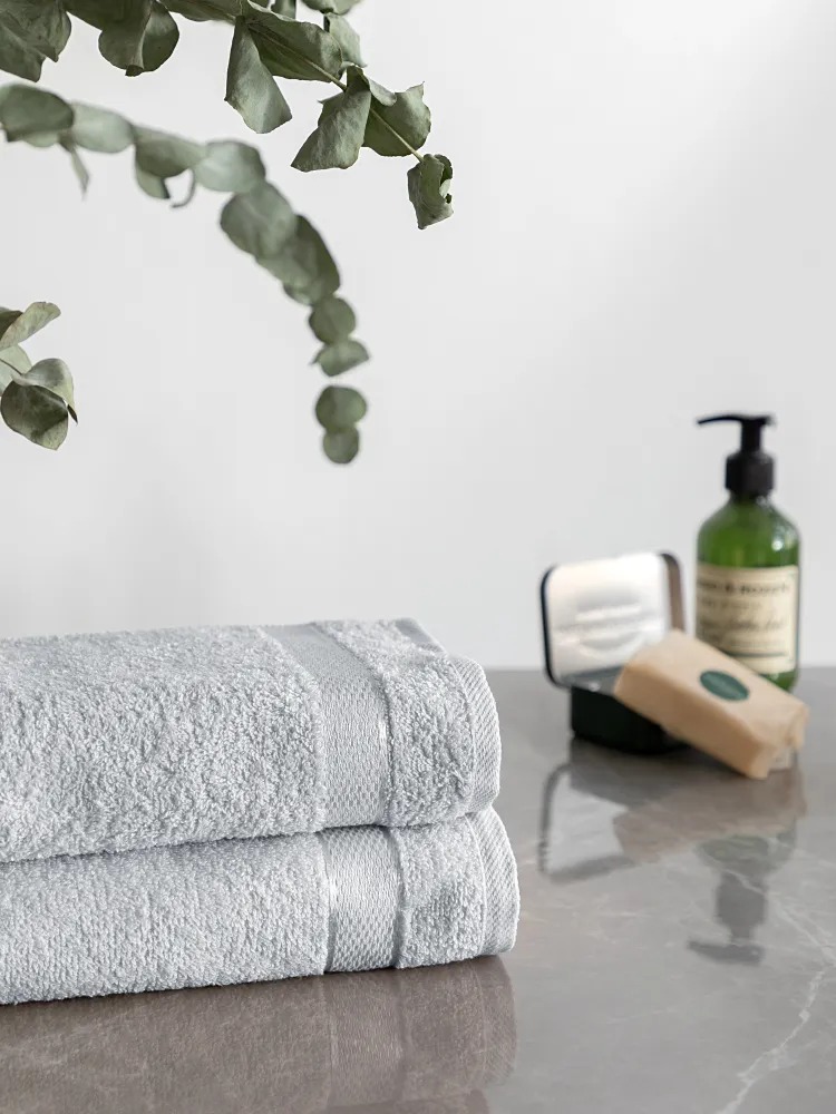 Комплект махровых полотенец "Ritz", светло-серый, Унисон 0