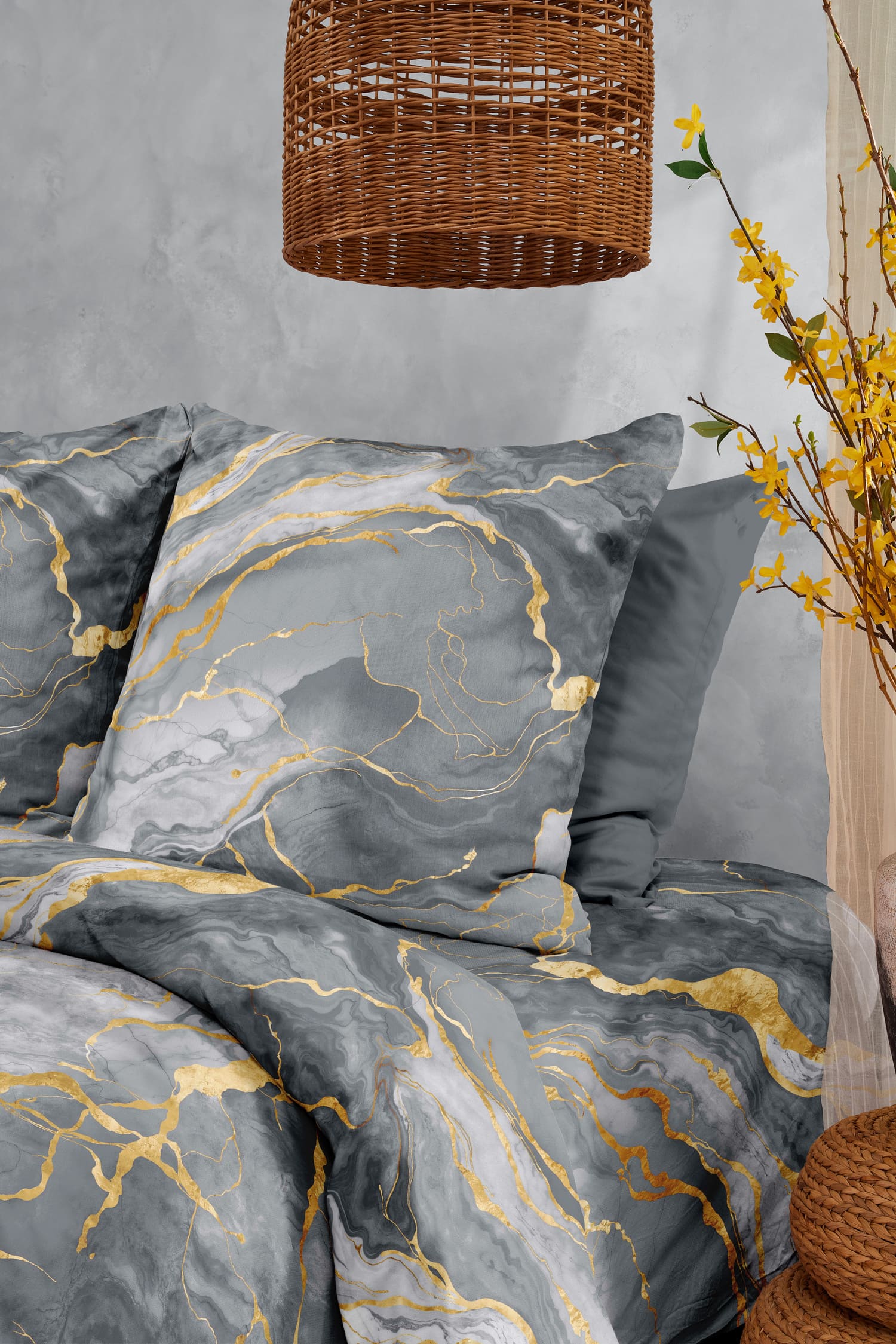 Постельное бельё Унисон Серый мрамор 3