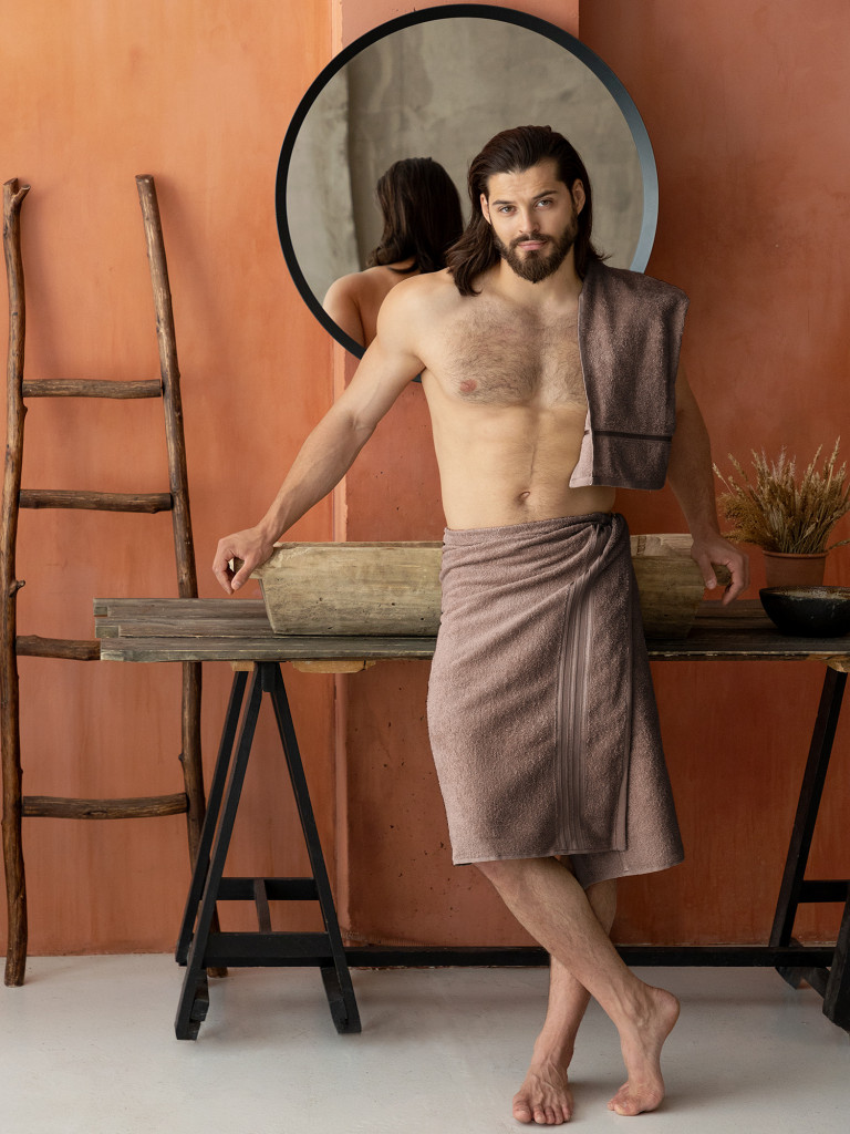 Комплект махровых полотенец "Элегант", мокко, Унисон 1