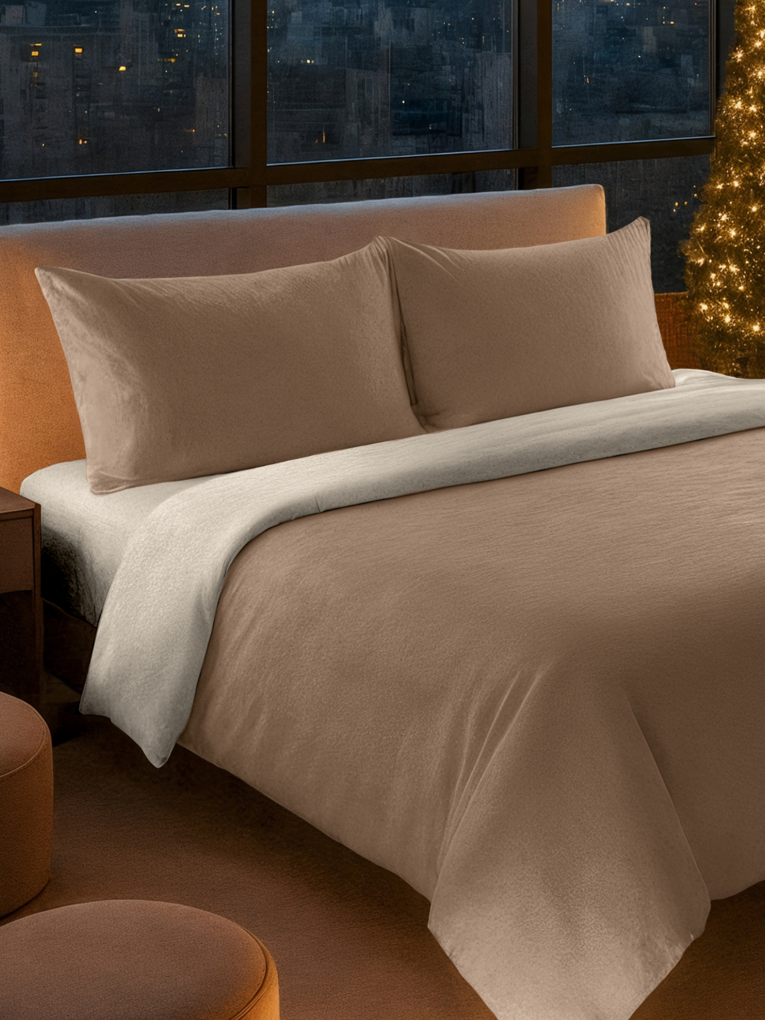 Постельное бельё Унисон Mocha+Cream 1