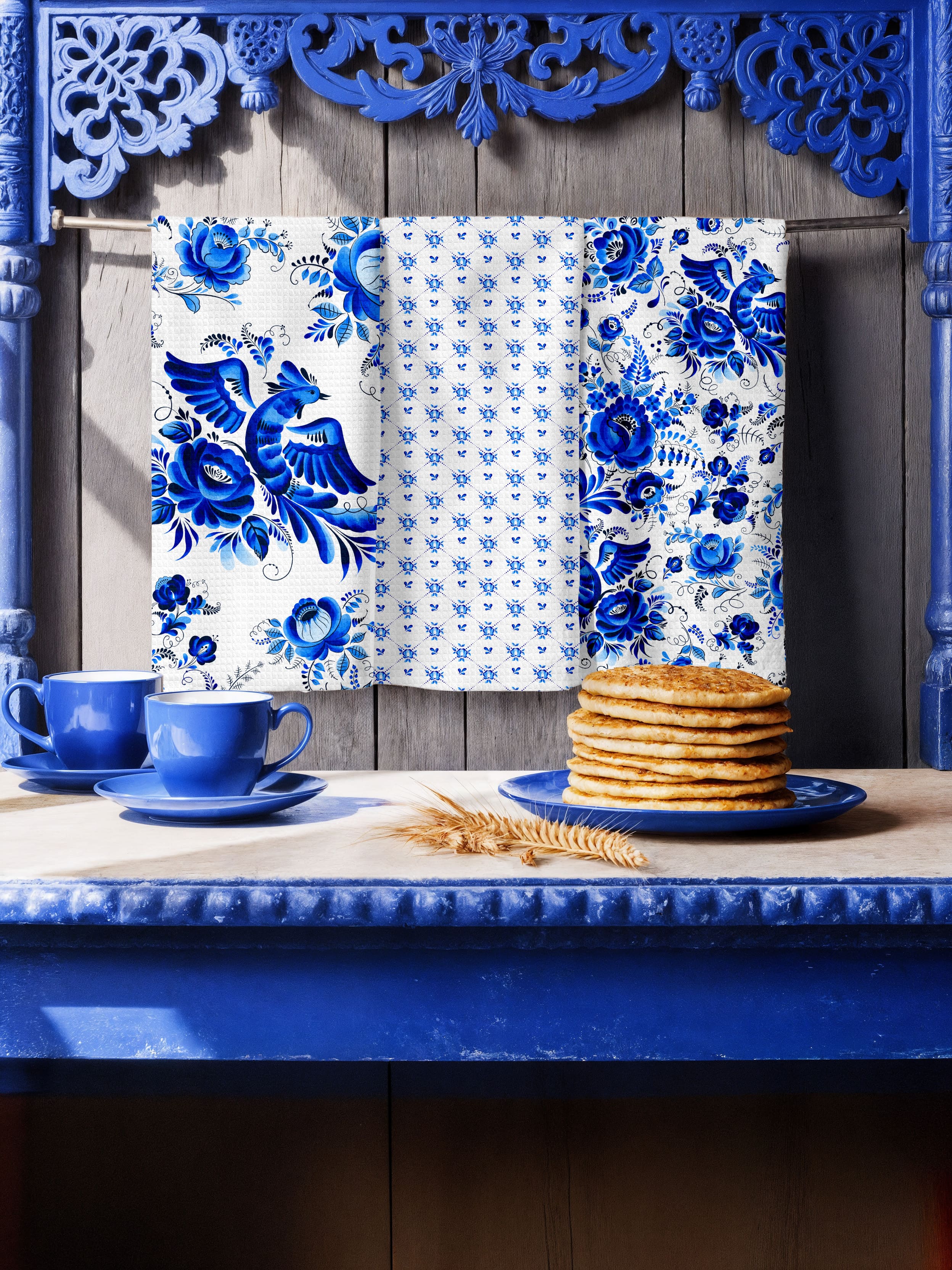 Комплект полотенец Унисон Гжель 0