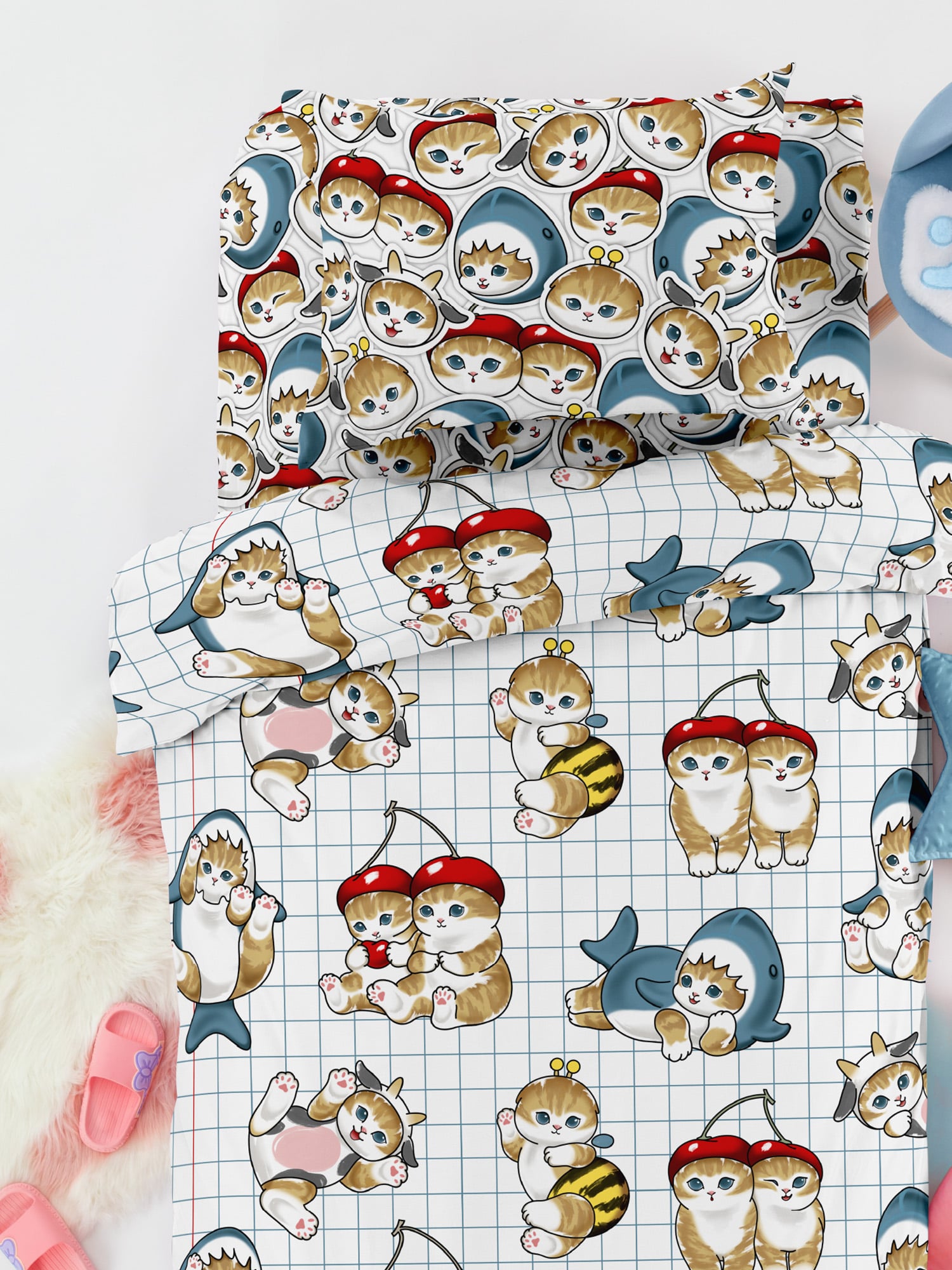 Постельное бельё Juno Кот акула 0