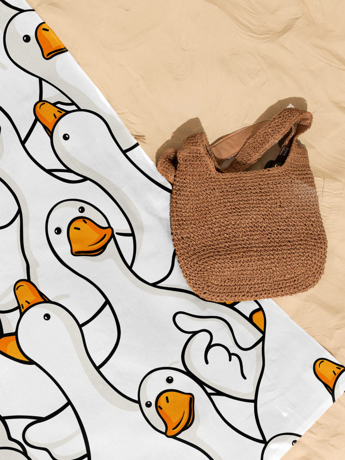 Полотенце Crazy Getup Белый гусь обнимусь 4