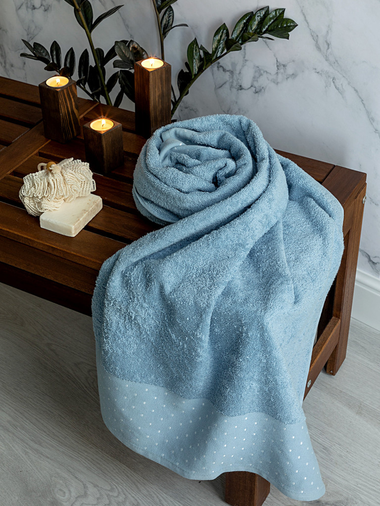 Комплект полотенец "Красотка", голубой, Mia Cara 2