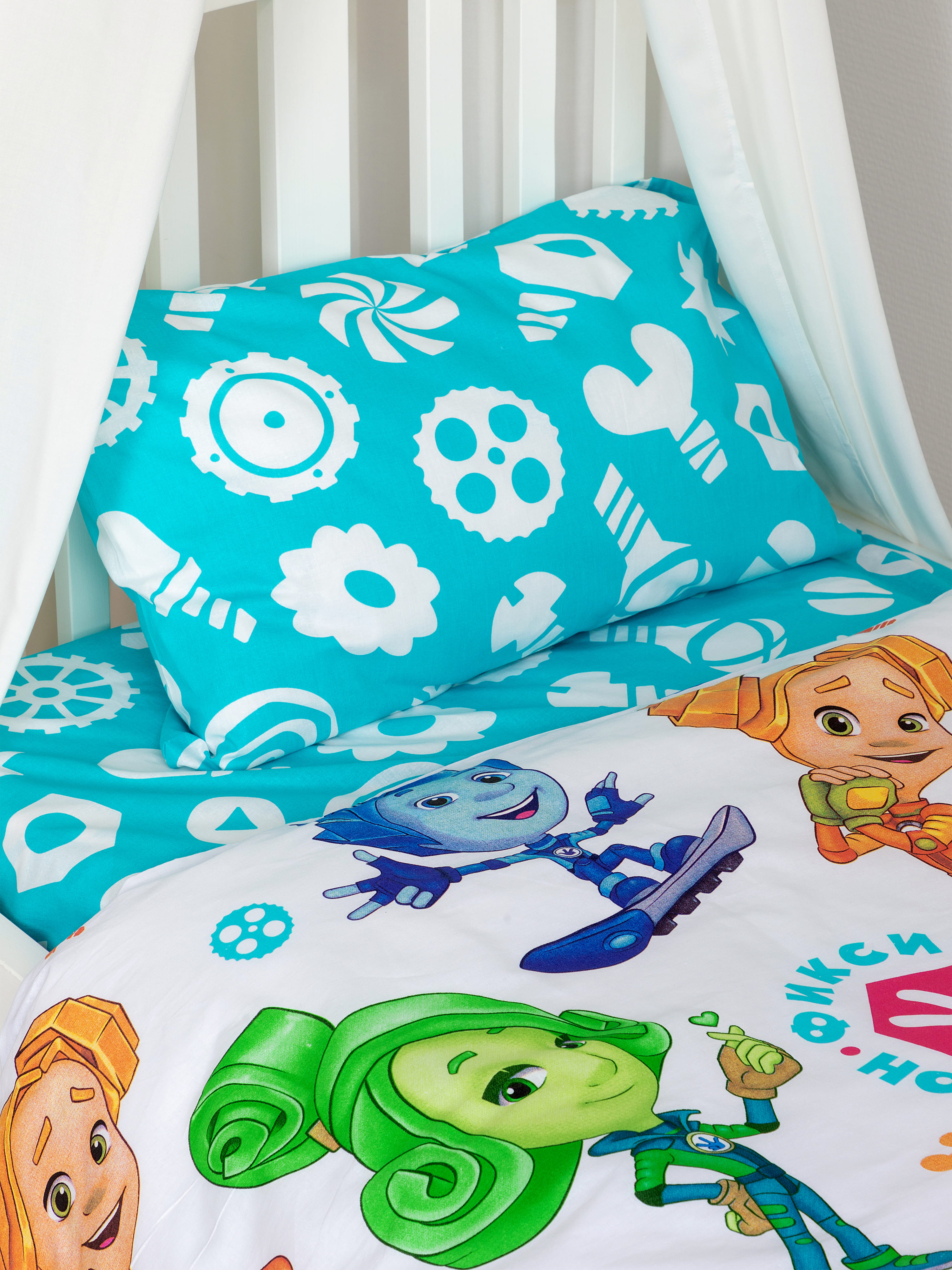 Постельное белье Маленькие механики 4