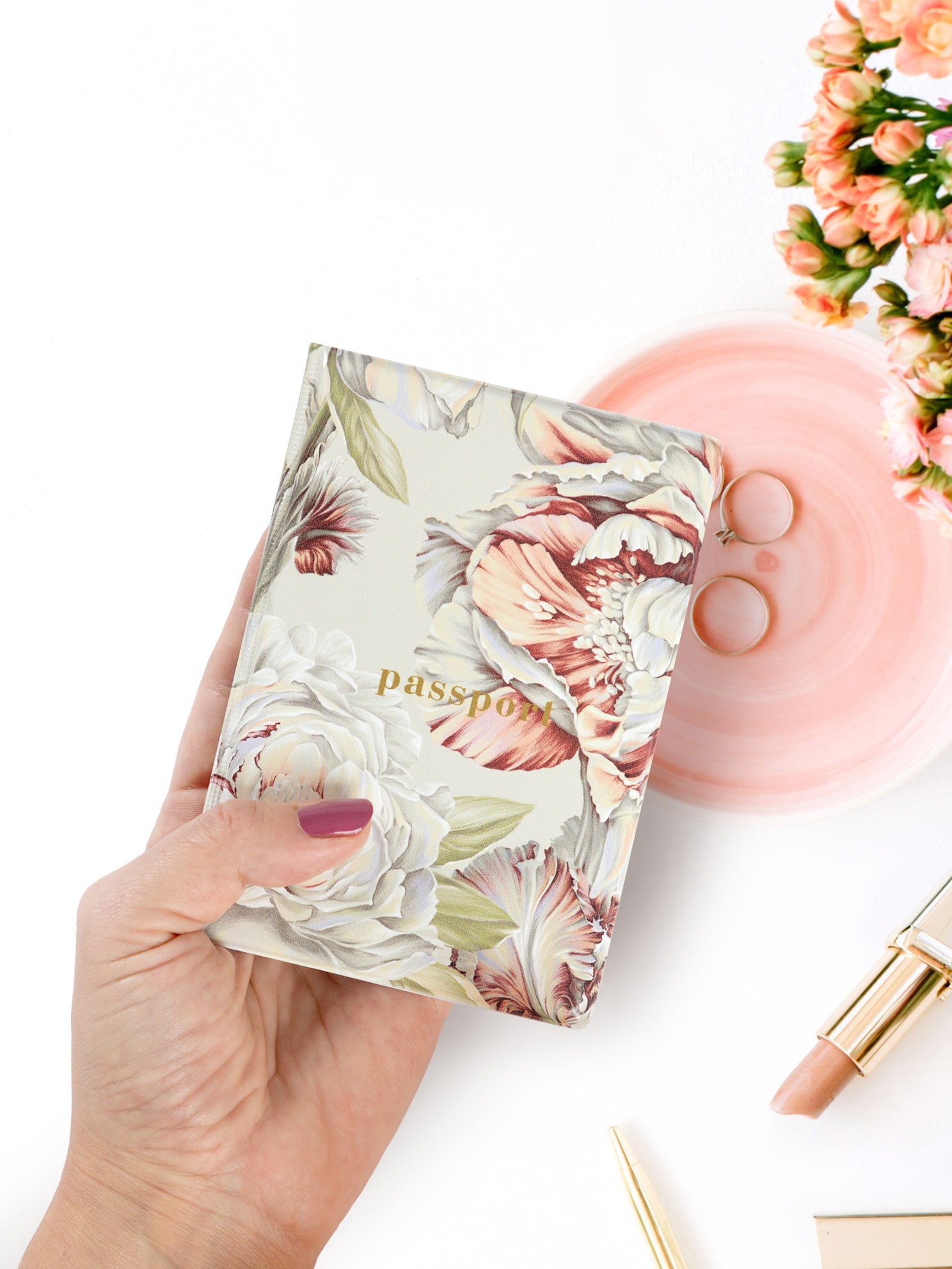 Обложка для паспорта "Mia Cara" Peony 1