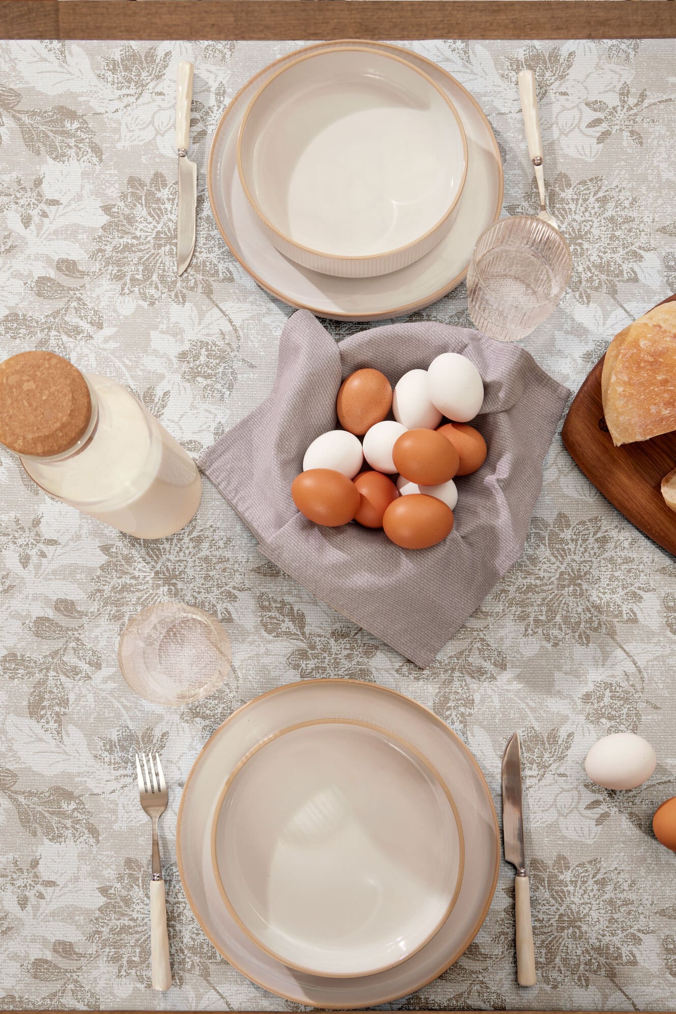 Скатерть Унисон Бежевый жаккард 1