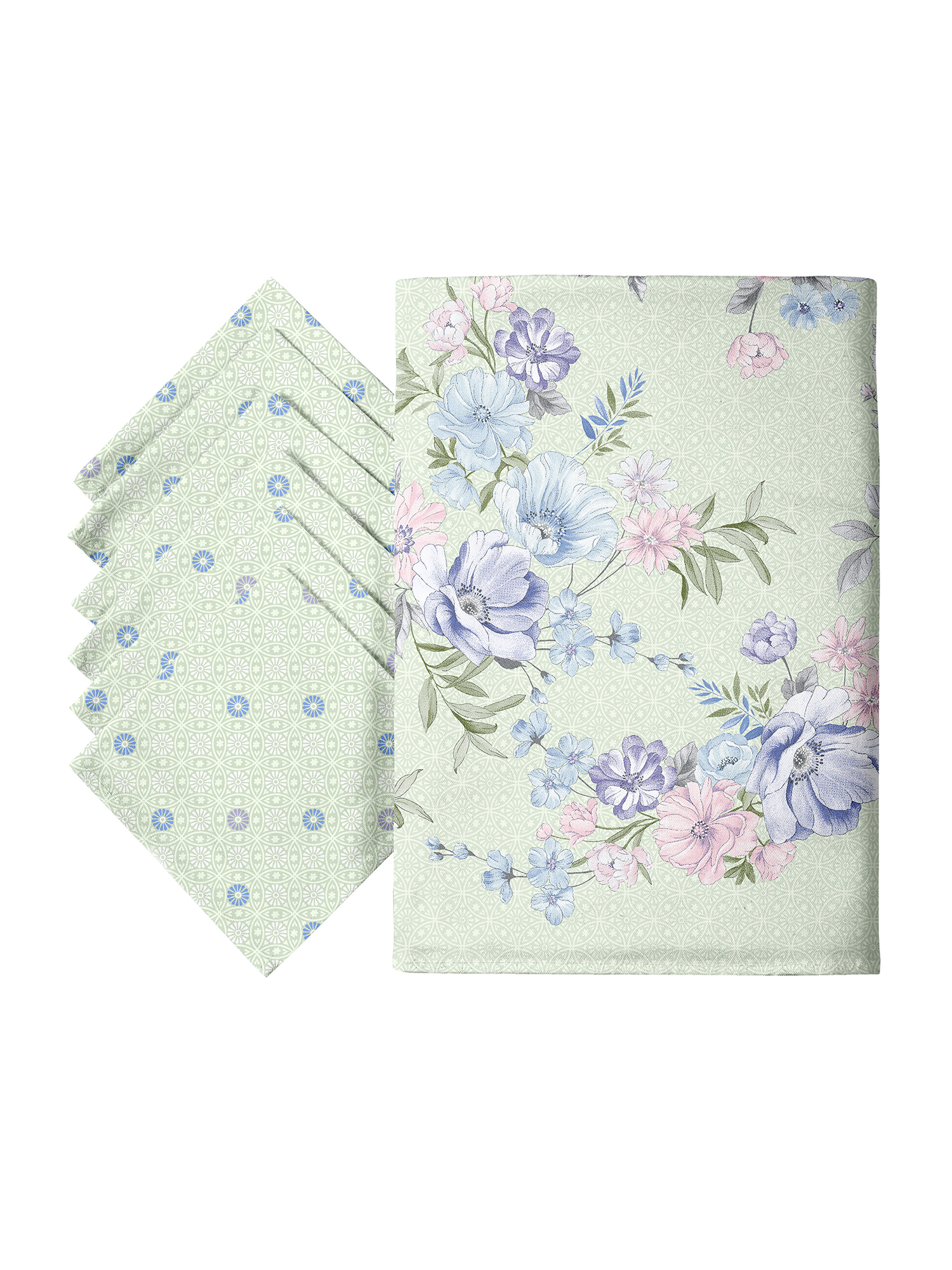 Комплект скатерть рогожка + 6 салфеток "Euphoria", Mia Cara 1