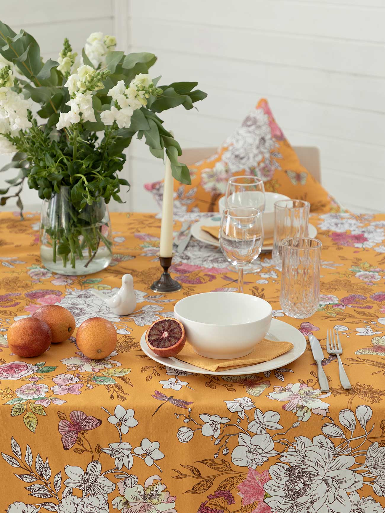 Скатерть рогожка "Arancia di Capri", Унисон 0