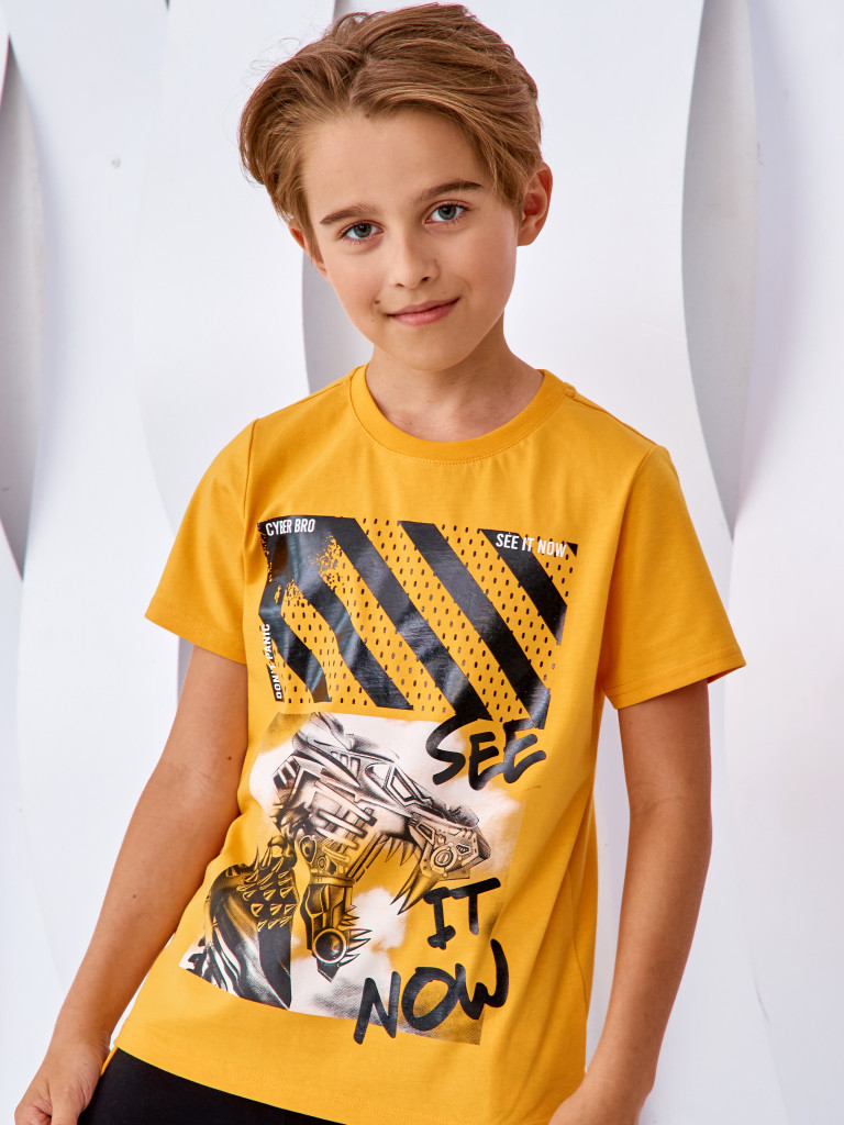 Футболка "CYBER BRO", желтый, Juno 1
