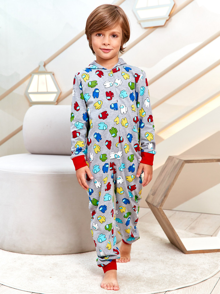 

Пижама Sleepwear Boys Серый меланж Амонг