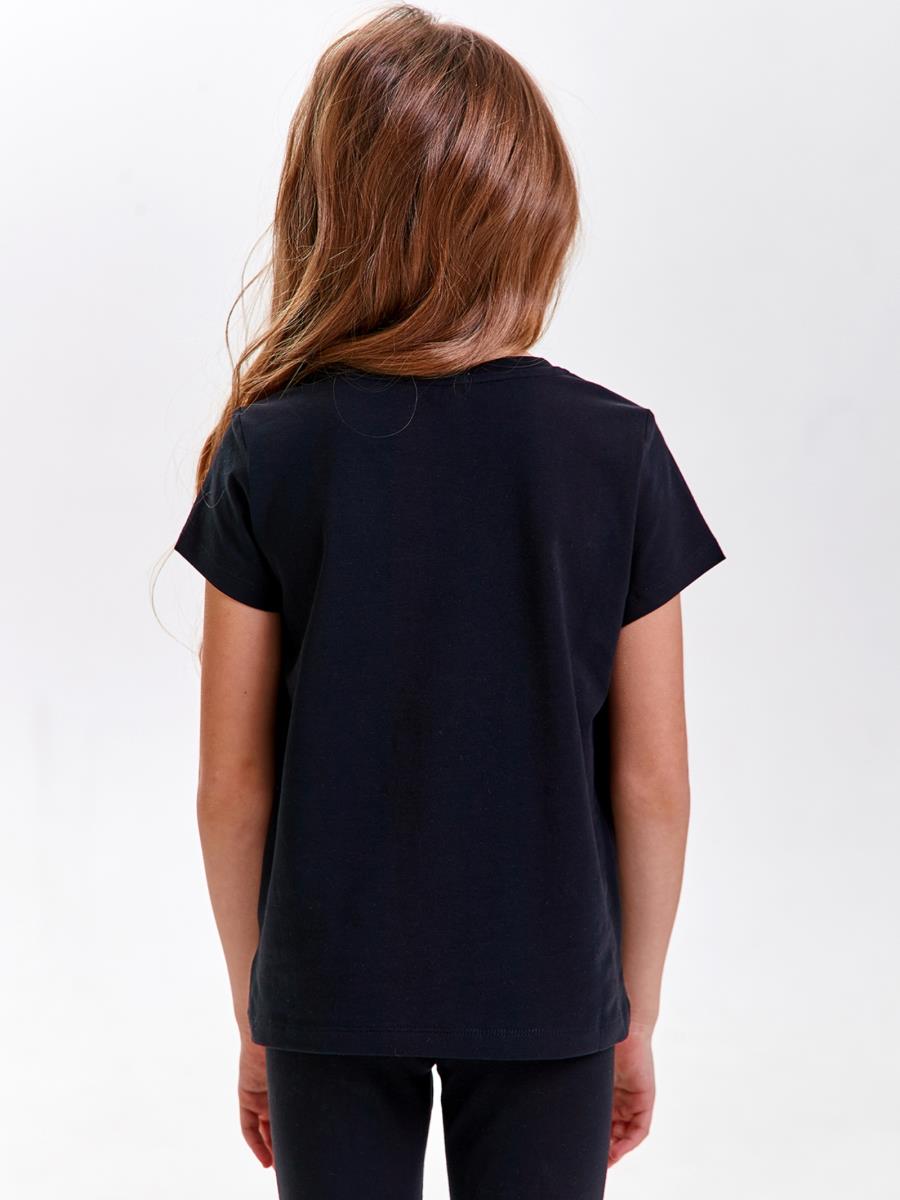 Футболка "Девочка-единорожка", черный, Juno 2