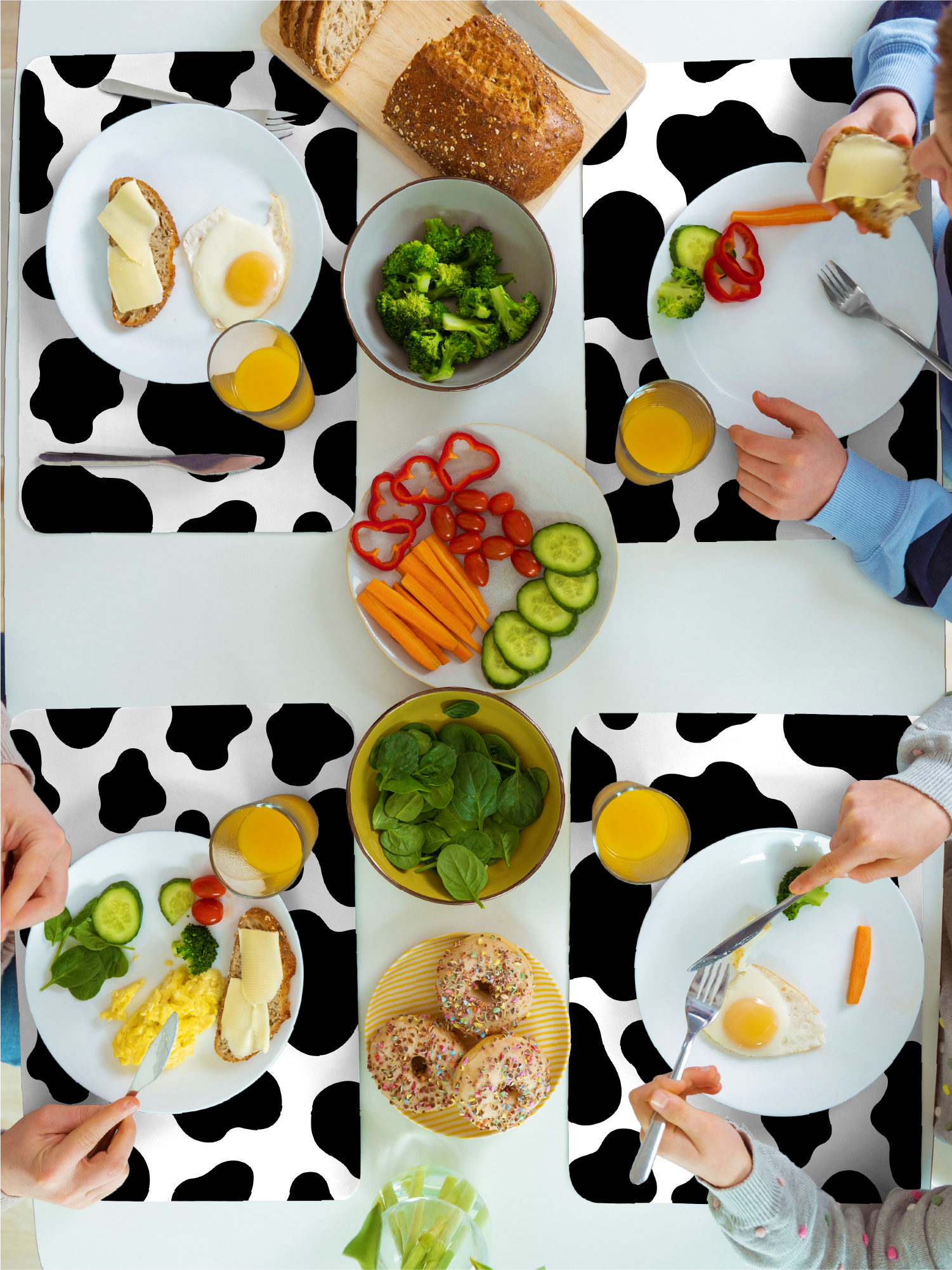 Комплект сервировочных салфеток (плейсматов) "Cow", Crazy Getup 1