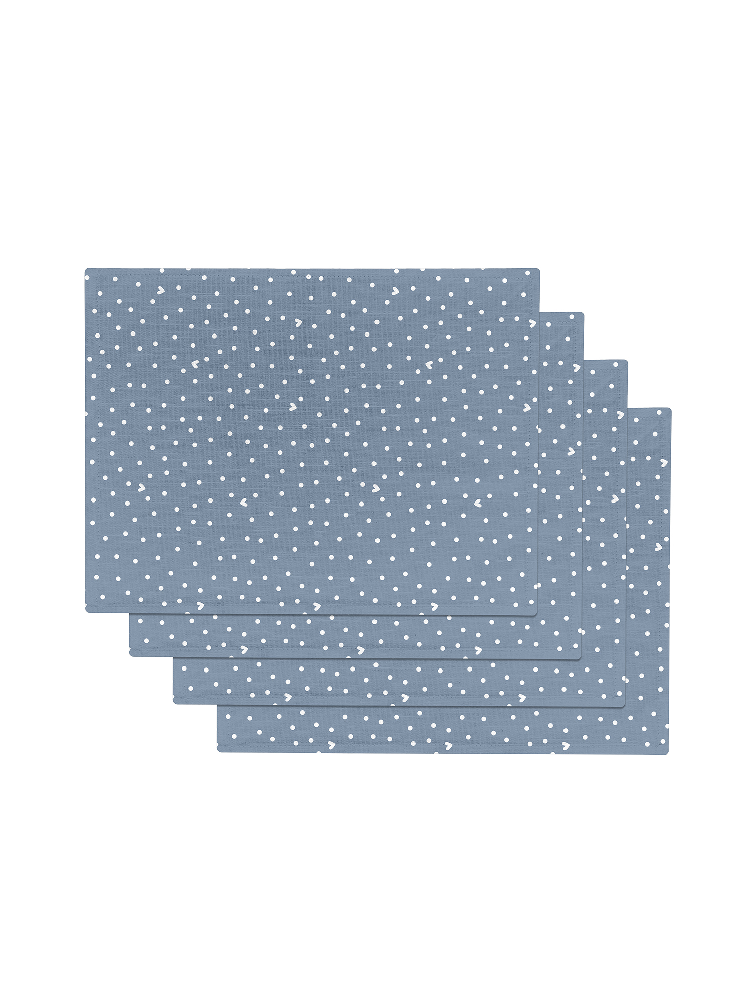 Комплект сервировочных салфеток "Love", голубой, Унисон 6