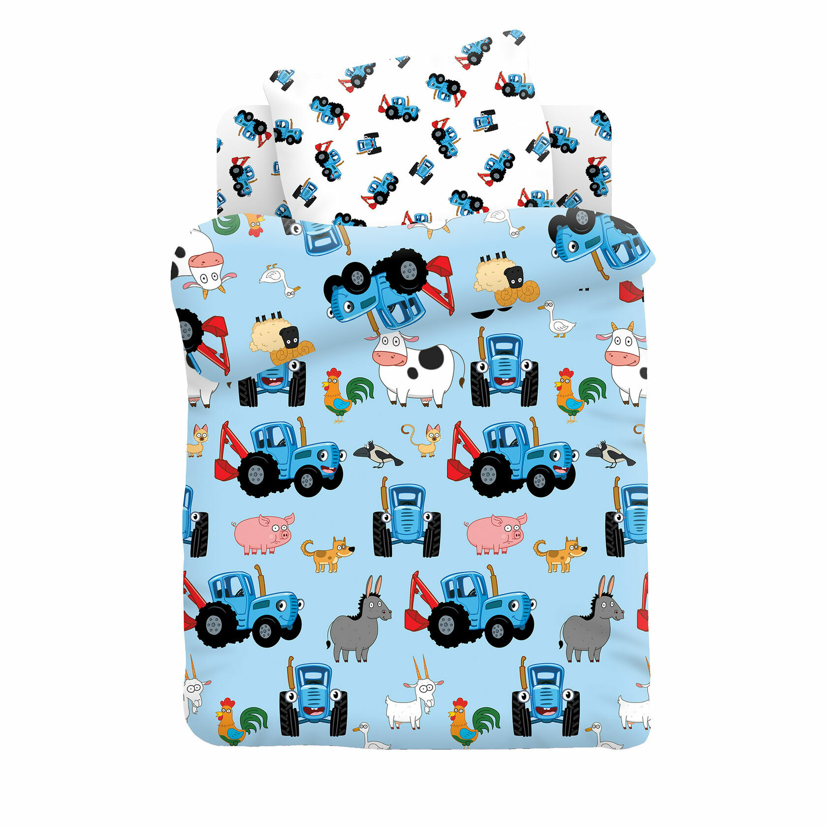 Постельное белье Трактор и животные, Непоседа 1
