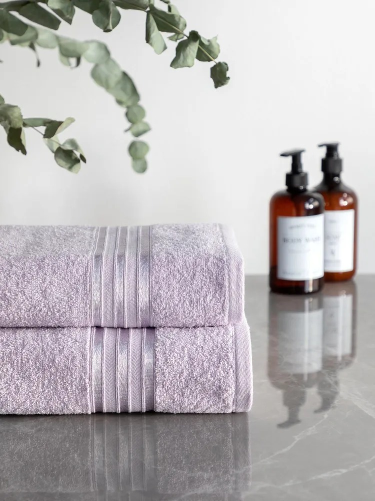 Комплект махровых полотенец "Элегант", сиреневый, Унисон 0