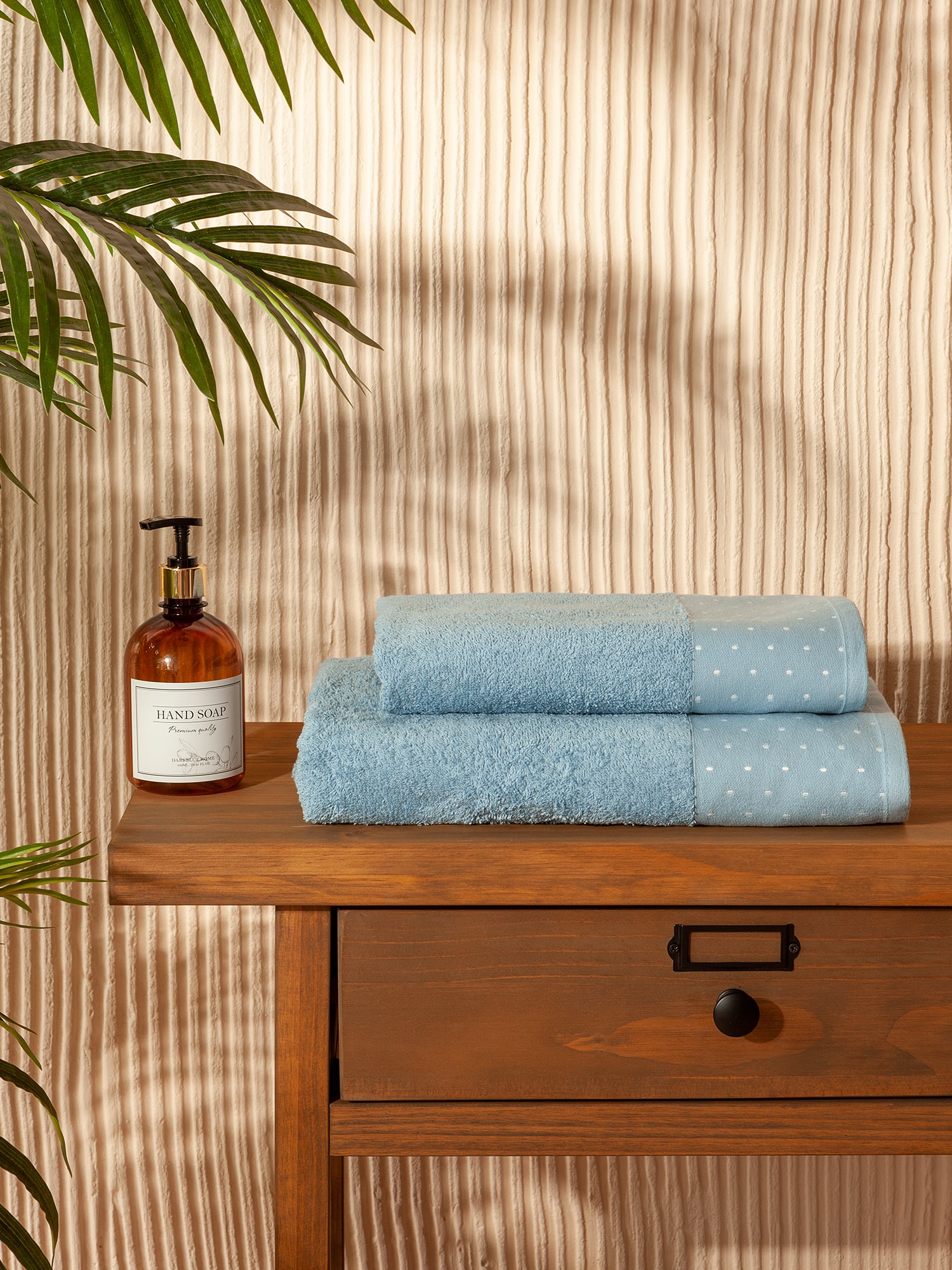 Комплект полотенец "Красотка", голубой, Mia Cara 0