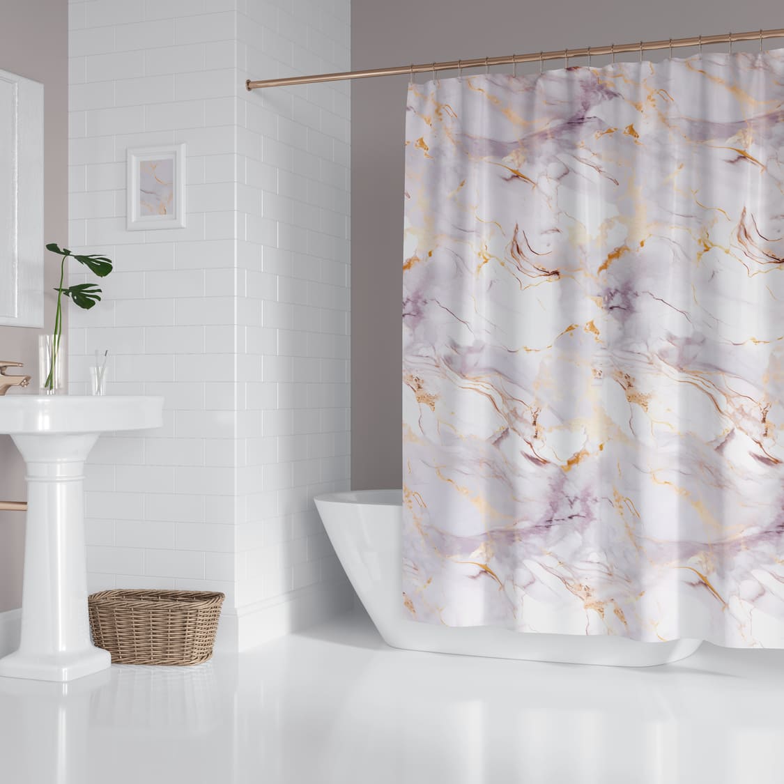 Штора Mia Cara Мрамор бежевый 1