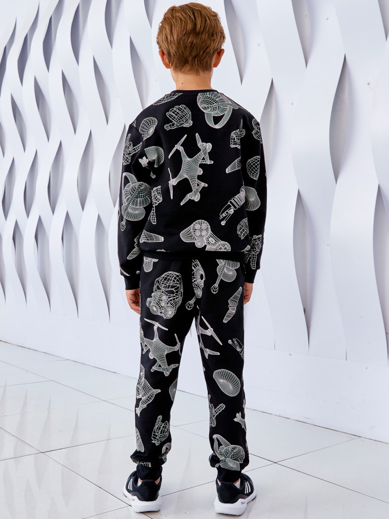 Свитшот "CYBER BRO", черный, Juno 2