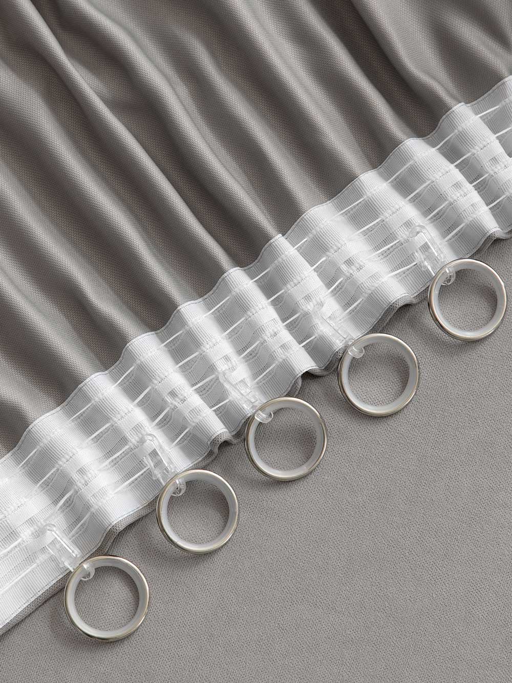 Комплект штор из канваса, серый, Унисон 2