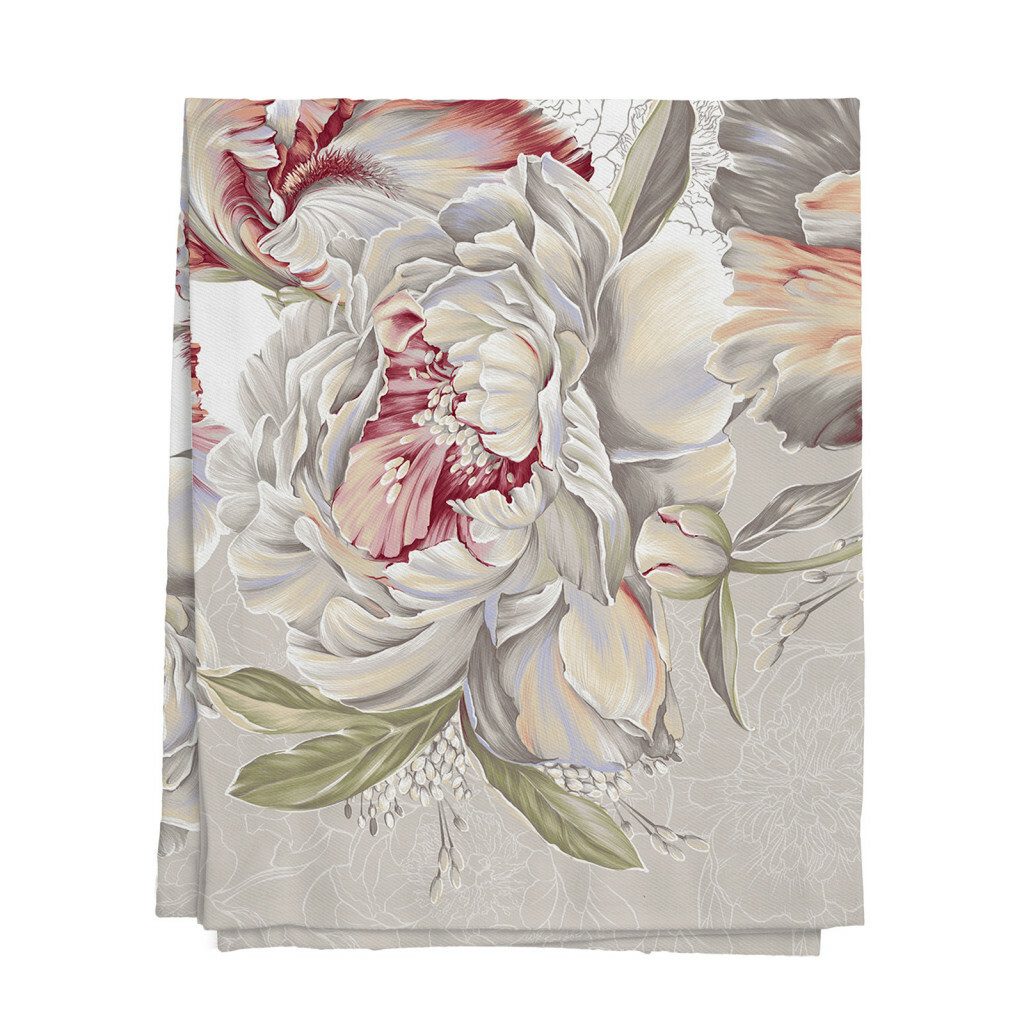 Штора рогожка "Душистый пион", Mia Cara 1