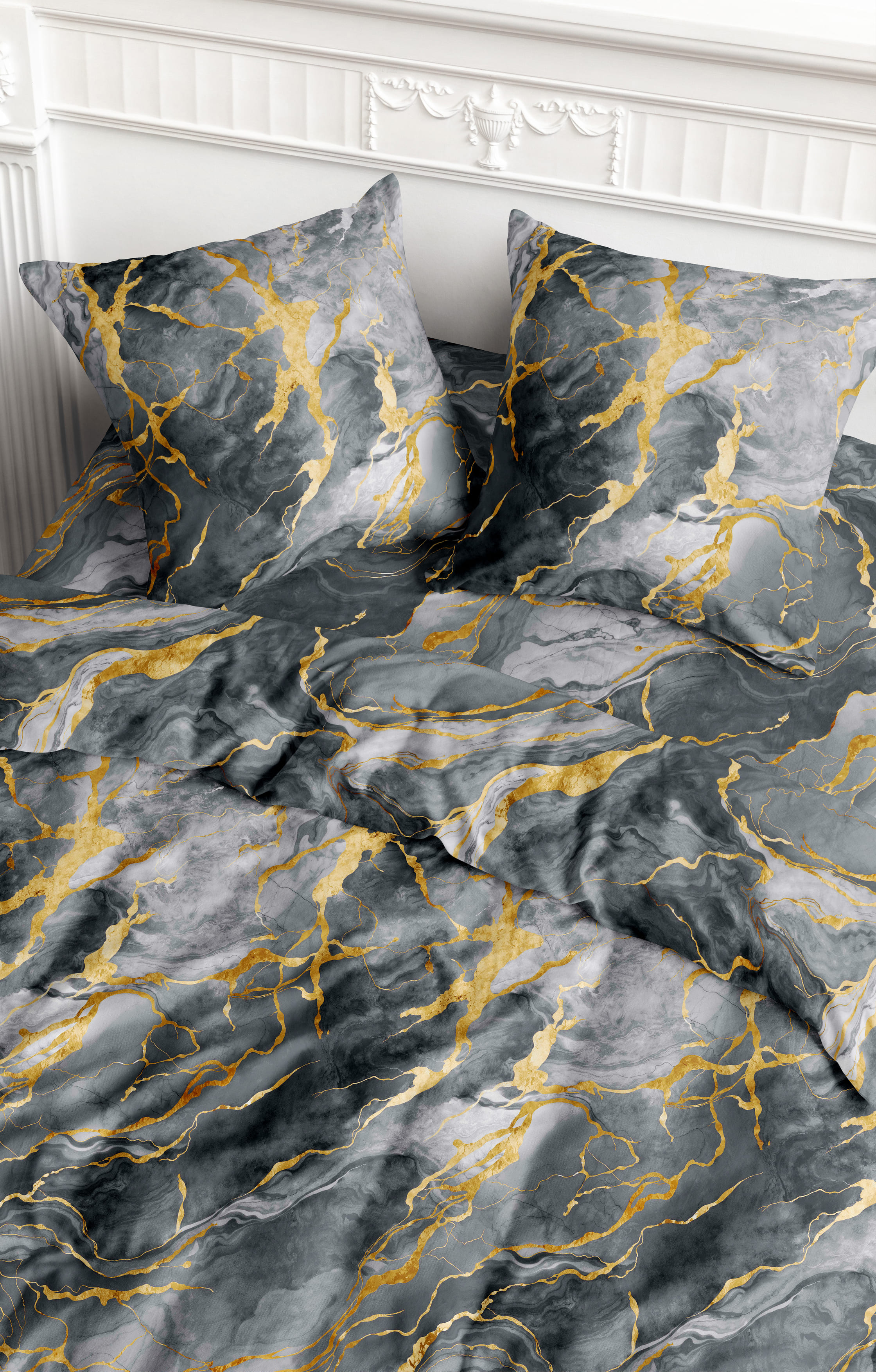 Постельное бельё Унисон Серый мрамор 1