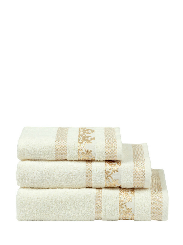 Комплект махровых полотенец "Кобортма", молочный, Унисон 1