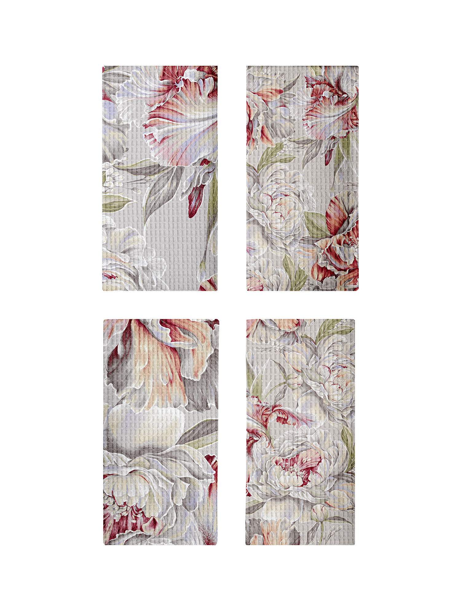 Комплект вафельных полотенец "Душистый пион", Mia Cara 2