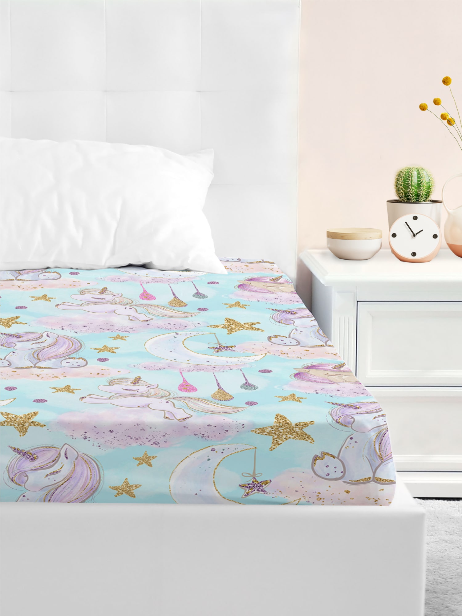 Простыня Juno Сказочные единороги 0