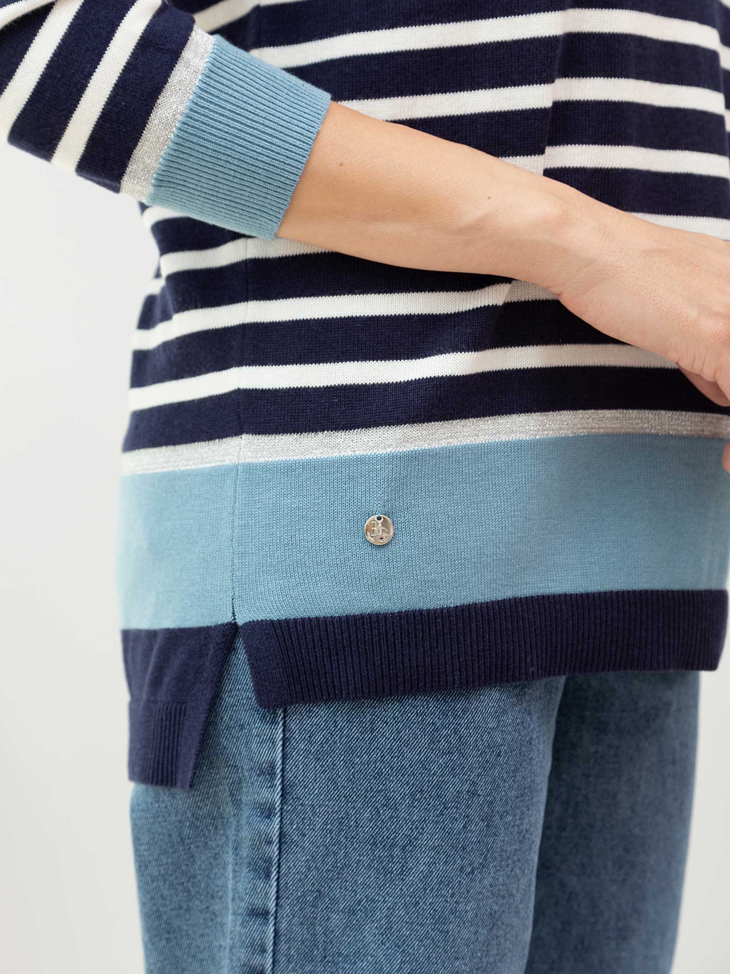 Джемпер "Diamond Shine", синяя полоска, BeGood 3