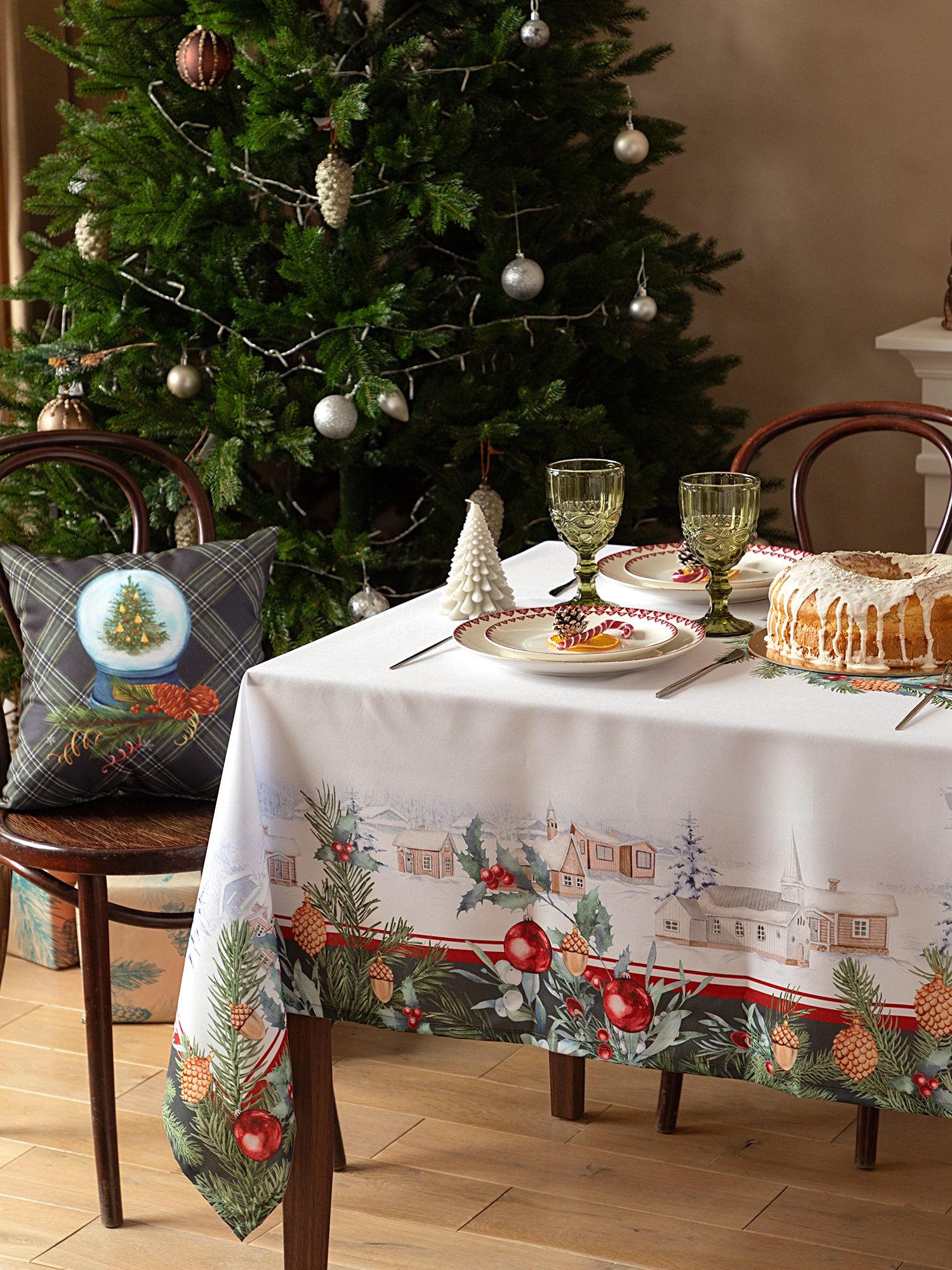 Скатерть Christmas village 1