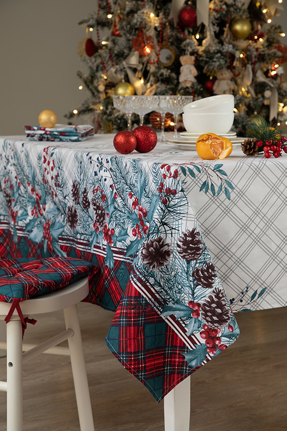 Комплект скатерть рогожка + 6 салфеток "Celebration/Cell" 2