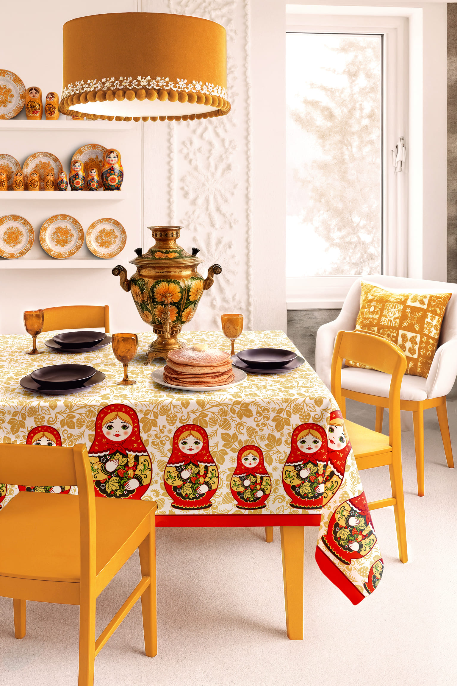 Скатерть Унисон Матрешка 1