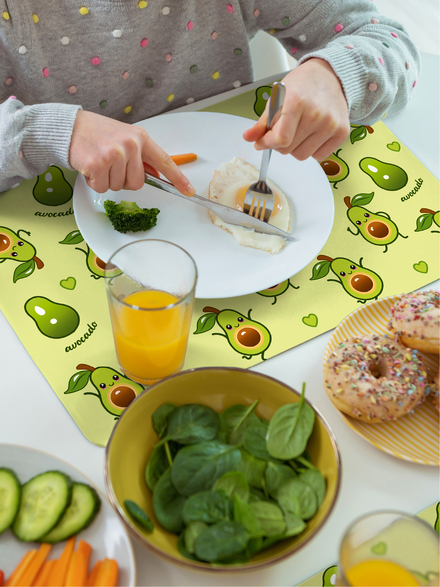 

Комплект сервировочных салфеток (плейсматов) "Avocado", Салатовый
