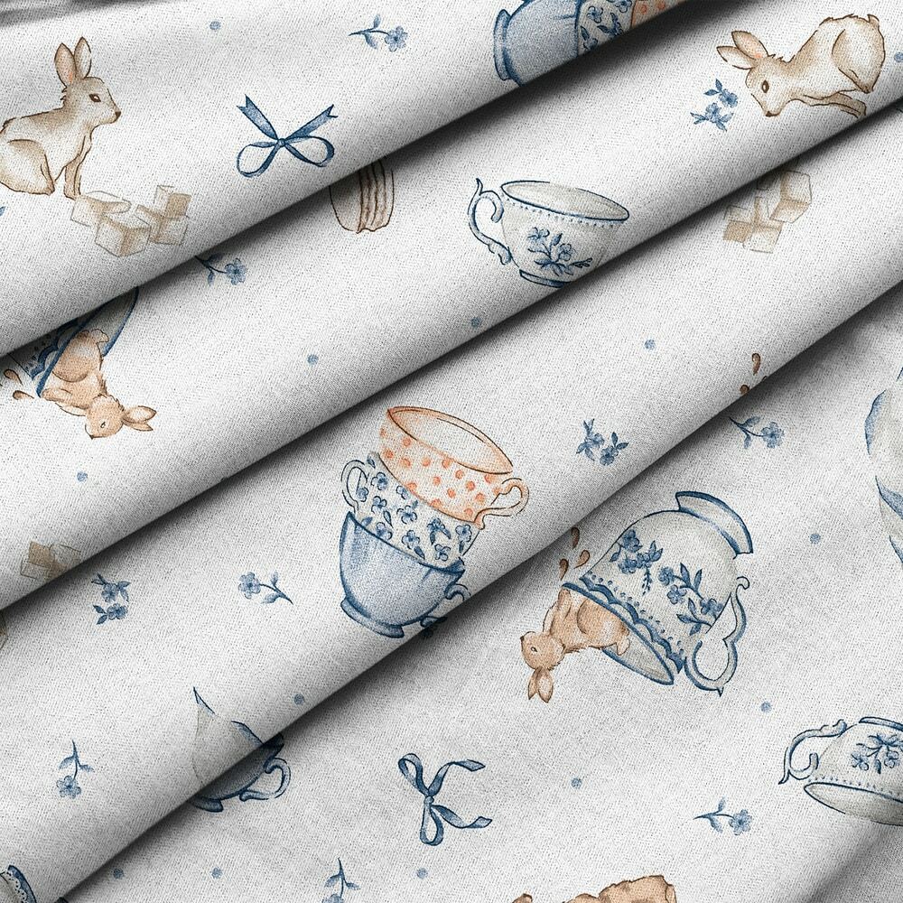 Штора рогожка "Зайчики", Mia Cara 1