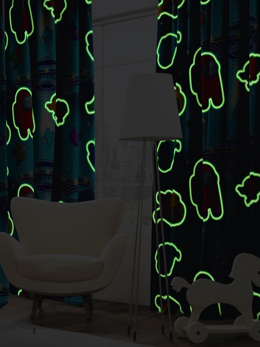 Комплект штор "Among Us" Neon, Juno 1