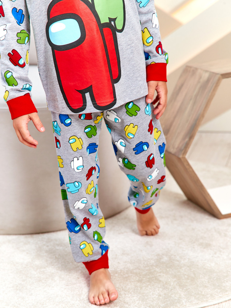 Пижама "Among Us", серый меланж, Juno 5