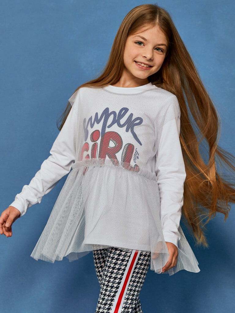 Лонгслив "5 Stars", белый, Juno 1