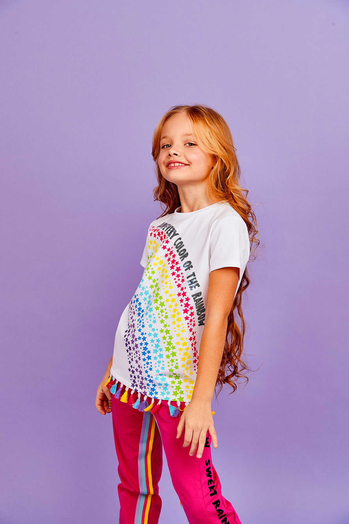 Футболка с бахромой "Sweet Rainbow", Juno 2