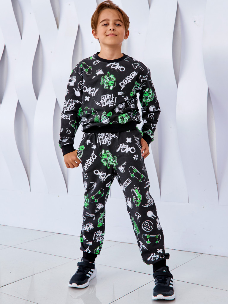 Свитшот "MAKE CONTACT", черный, Juno 4